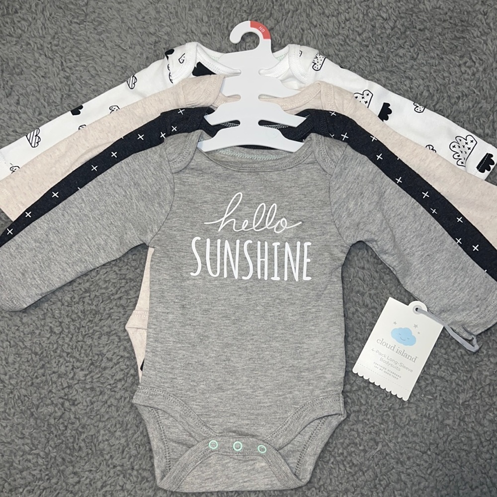 4 pack long sleeve body suit